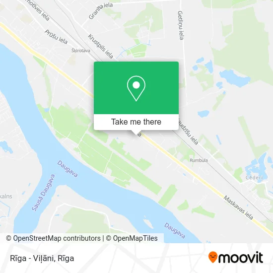 Карта Rīga - Viļāni