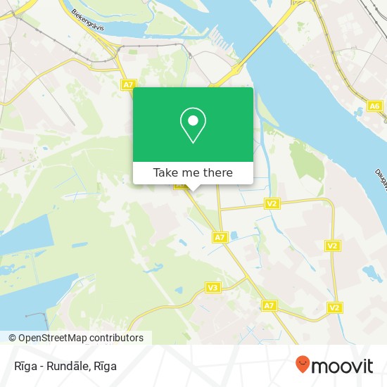 Rīga - Rundāle map