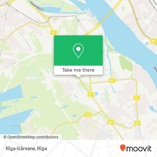 Rīga-Gārsene map