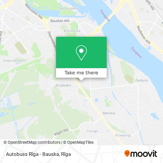 Autobuss Rīga - Bauska map