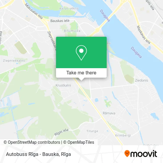 Autobuss Rīga - Bauska map