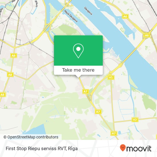 Карта First Stop Riepu serviss RVT