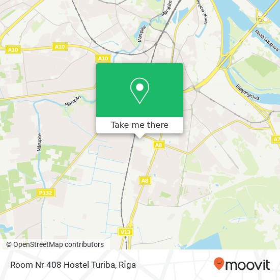 Room Nr 408 Hostel Turiba map