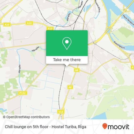 Chill lounge on 5th floor - Hostel Turiba map