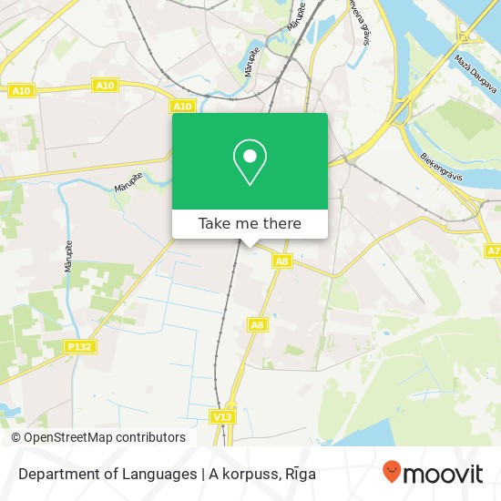 Карта Department of Languages | A korpuss