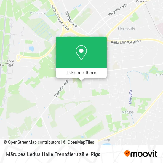 Карта Mārupes Ledus Halle|Trenažieru zāle