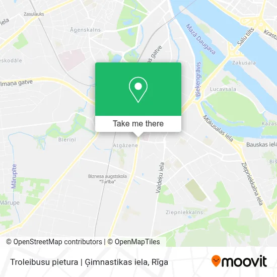 Troleibusu pietura | Ģimnastikas iela map