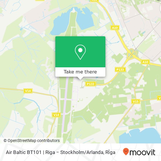 Карта Air Baltic BT101 | Riga − Stockholm / Arlanda