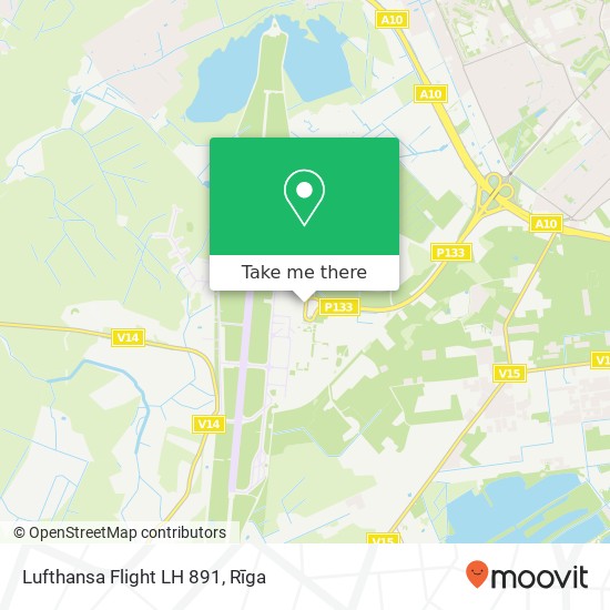 Карта Lufthansa Flight LH 891