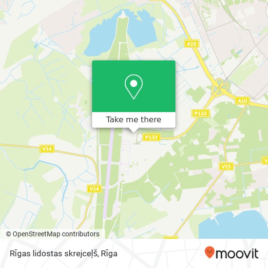 Rīgas lidostas skrejceļš map