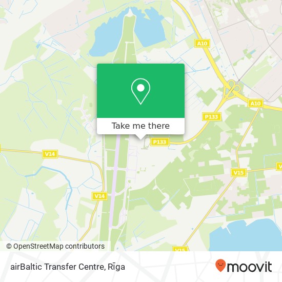 airBaltic Transfer Centre map