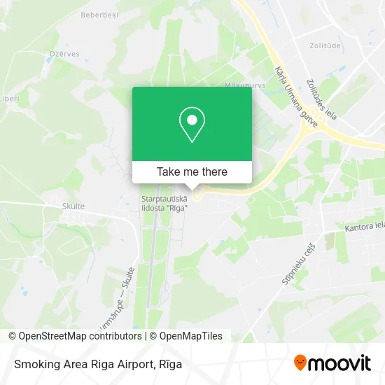 Smoking Area Riga Airport map