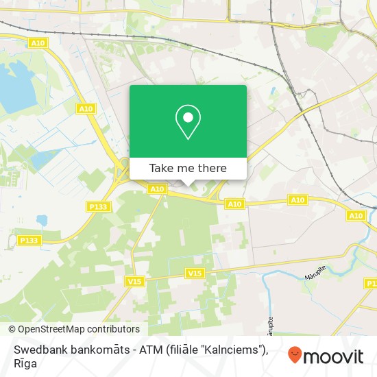 Swedbank bankomāts - ATM (filiāle "Kalnciems") map