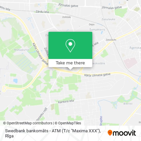 Swedbank bankomāts - ATM (T / c "Maxima XXX") map