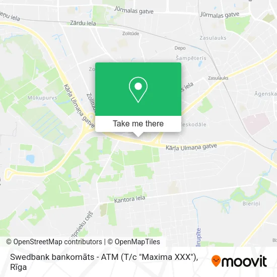 Карта Swedbank bankomāts - ATM (T / c "Maxima XXX")