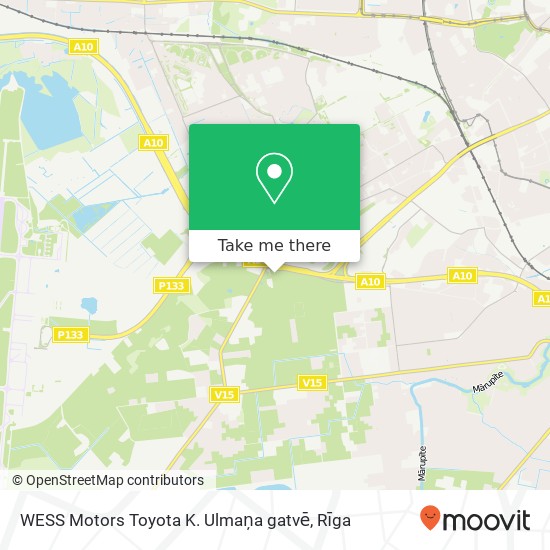 WESS Motors Toyota K. Ulmaņa gatvē map