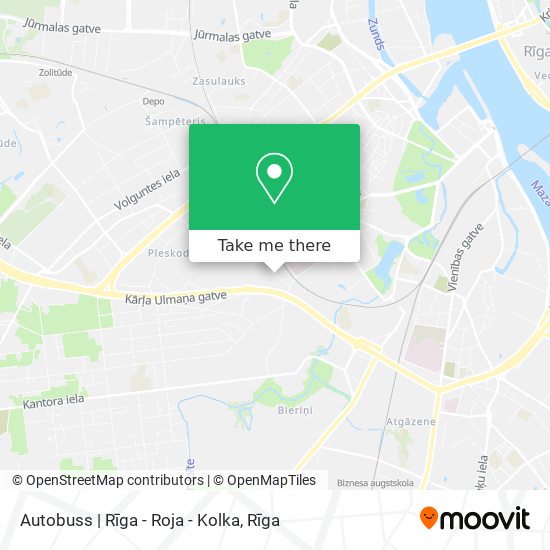 Autobuss | Rīga - Roja - Kolka map