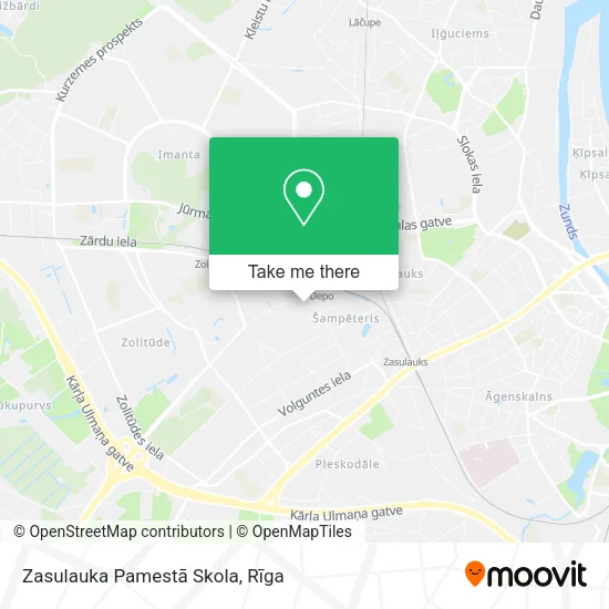 Карта Zasulauka Pamestā Skola