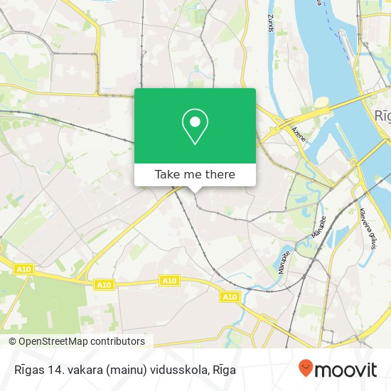 Rīgas 14. vakara (mainu) vidusskola map
