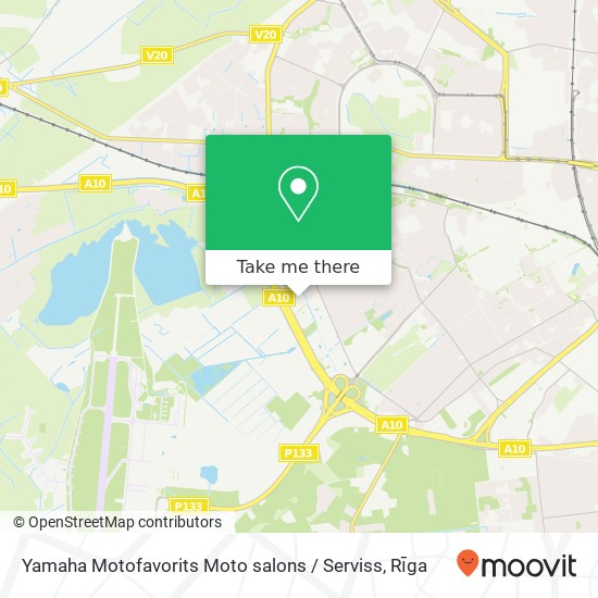 Yamaha Motofavorits Moto salons / Serviss map