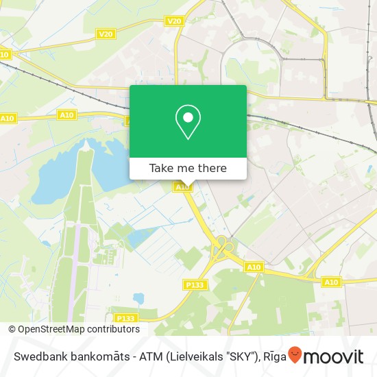 Swedbank bankomāts - ATM (Lielveikals "SKY") map