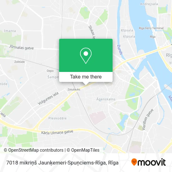 Карта 7018 mikriņš Jaunķemeri-Spuņciems-Rīga