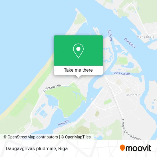 Карта Daugavgrīvas pludmale