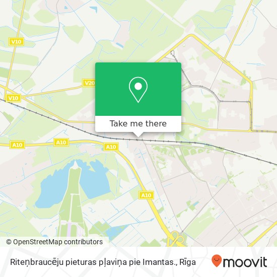 Riteņbraucēju pieturas pļaviņa pie Imantas. map