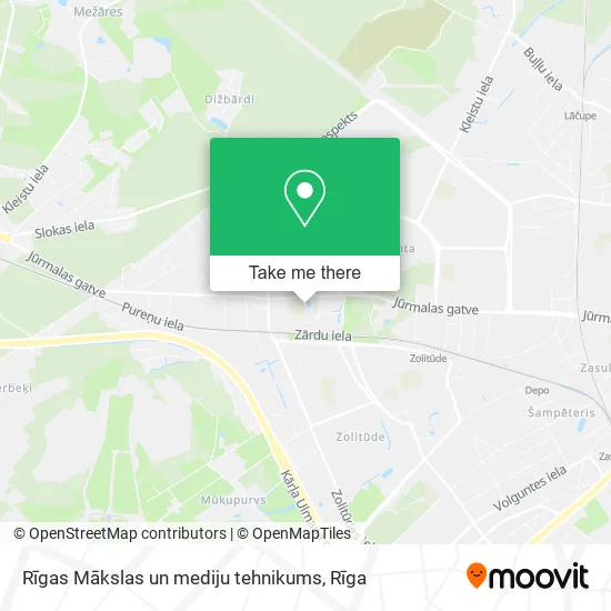 Карта Rīgas Mākslas un mediju tehnikums