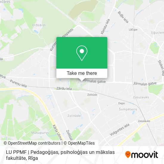 LU PPMF | Pedagoģijas, psiholoģijas un mākslas fakultāte map