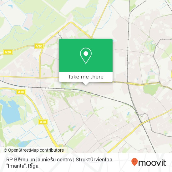 RP Bērnu un jauniešu centrs | Struktūrvienība "Imanta" map