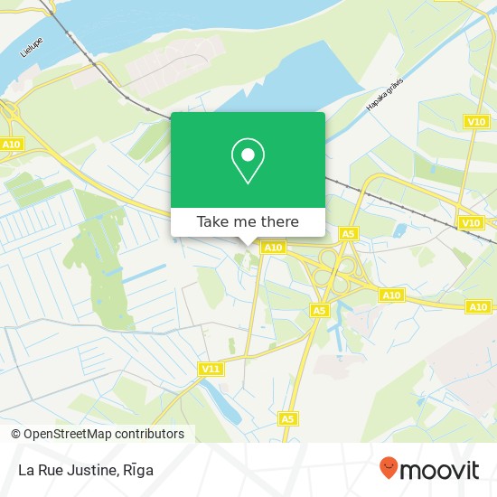 La Rue Justine map