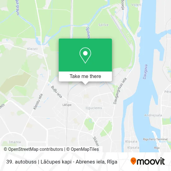 39. autobuss | Lāčupes kapi - Abrenes iela map