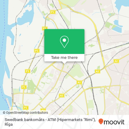 Swedbank bankomāts - ATM (Hipermarkets "Rimi") map