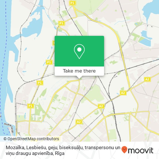 Mozaīka, Lesbiešu, geju, biseksuāļu, transpersonu un viņu draugu apvienība map