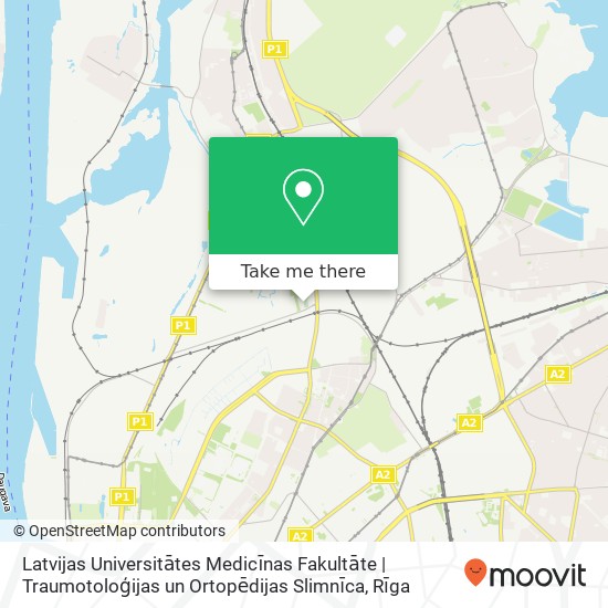 Latvijas Universitātes Medicīnas Fakultāte | Traumotoloģijas un Ortopēdijas Slimnīca map