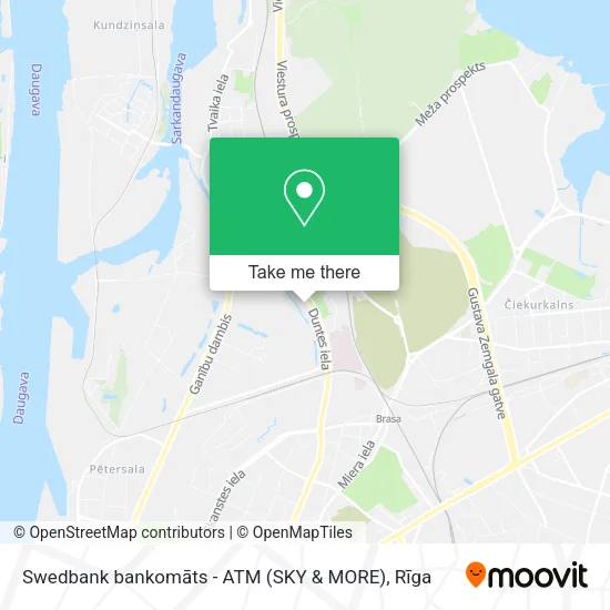 Карта Swedbank bankomāts - ATM (SKY & MORE)