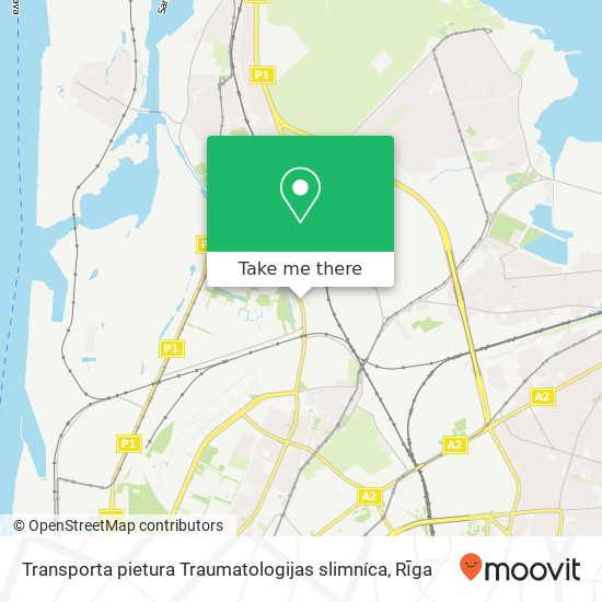 Карта Transporta pietura Traumatologijas slimníca