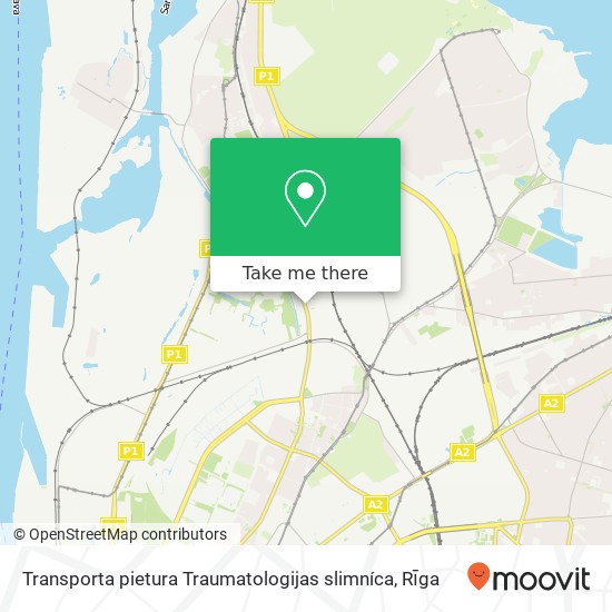 Transporta pietura Traumatologijas slimníca map