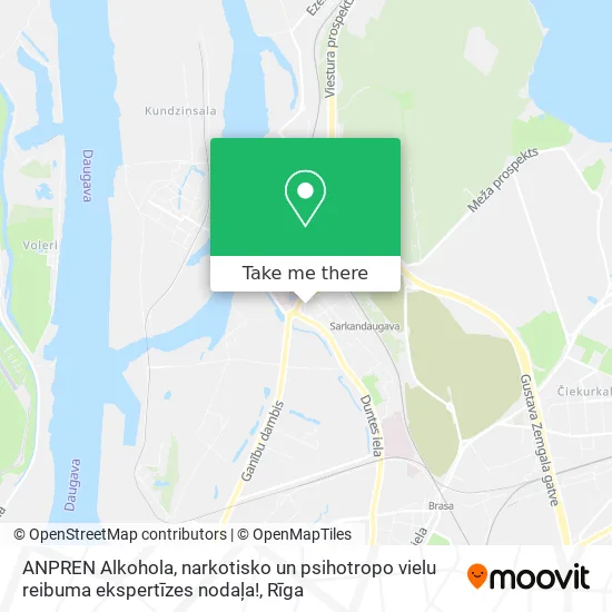 Карта ANPREN Alkohola, narkotisko un psihotropo vielu reibuma ekspertīzes nodaļa!