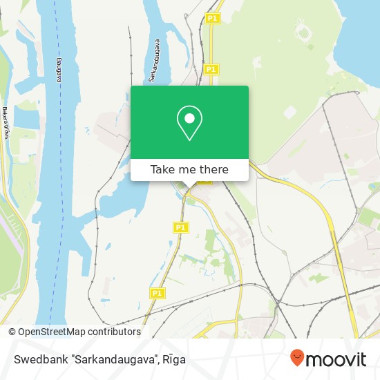 Swedbank "Sarkandaugava" map