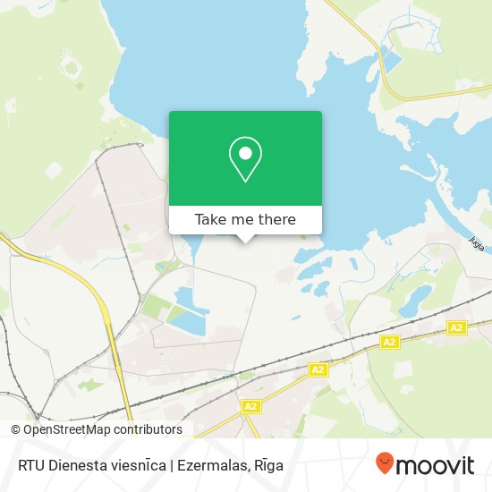 Карта RTU Dienesta viesnīca | Ezermalas