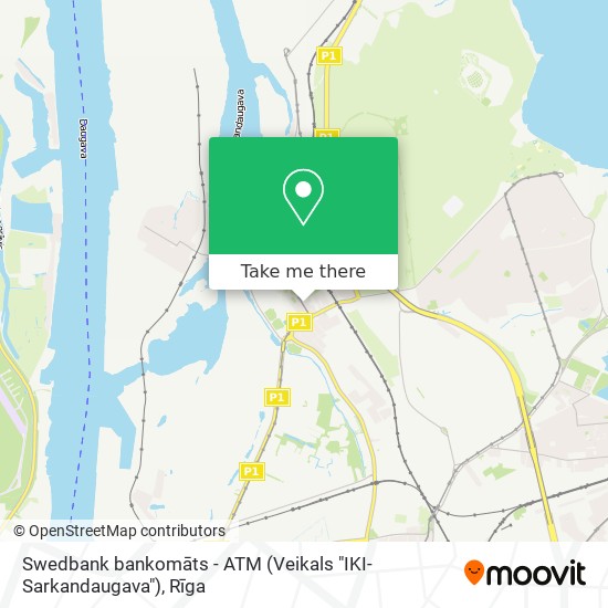 Swedbank bankomāts - ATM (Veikals "IKI-Sarkandaugava") map