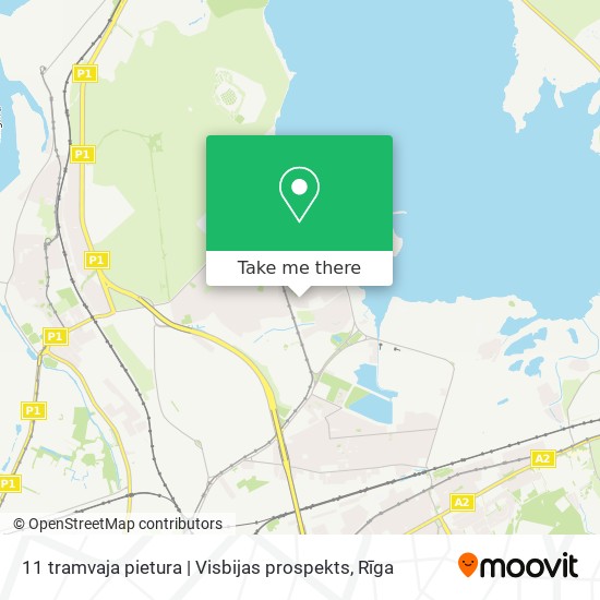 Карта 11 tramvaja pietura | Visbijas prospekts