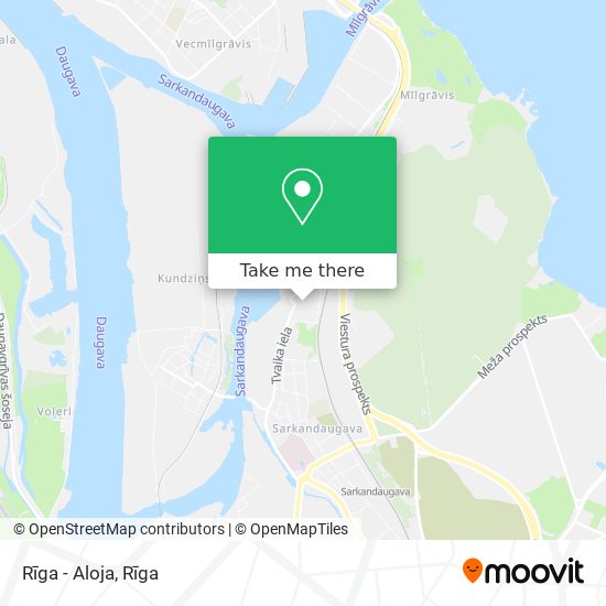 Rīga - Aloja map