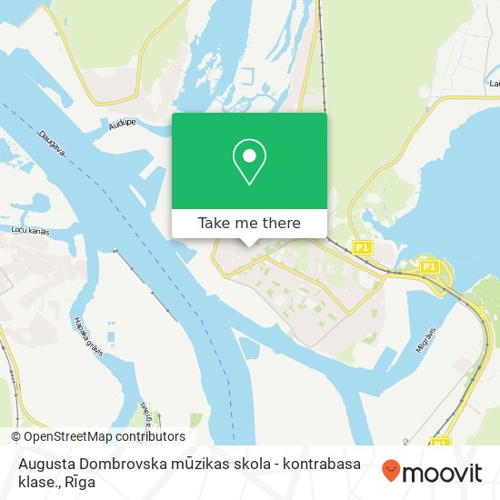 Augusta Dombrovska mūzikas skola - kontrabasa klase. map