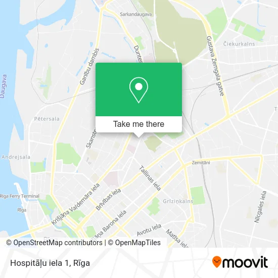 Hospitāļu iela 1 map