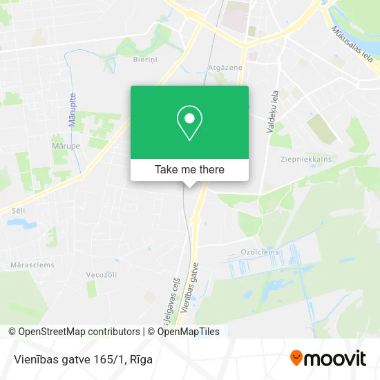 Карта Vienības gatve 165/1