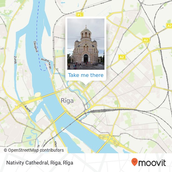Nativity Cathedral, Riga map