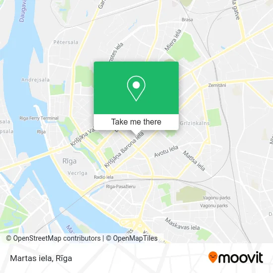 Карта Martas iela